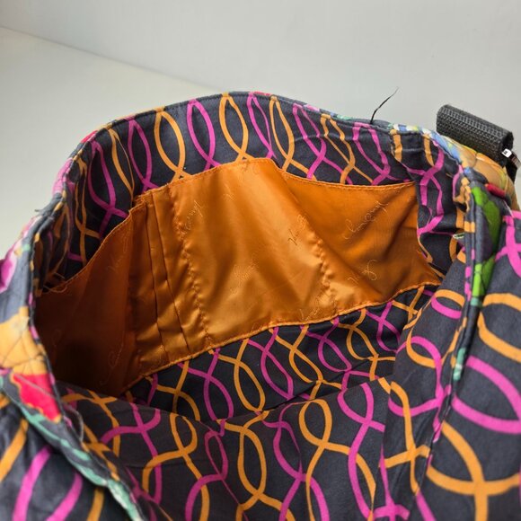 Vera Bradley Jazzy Bloom Diamond Quilted Messenger Bag Women's Floral Everyday - Picture 7 of 10